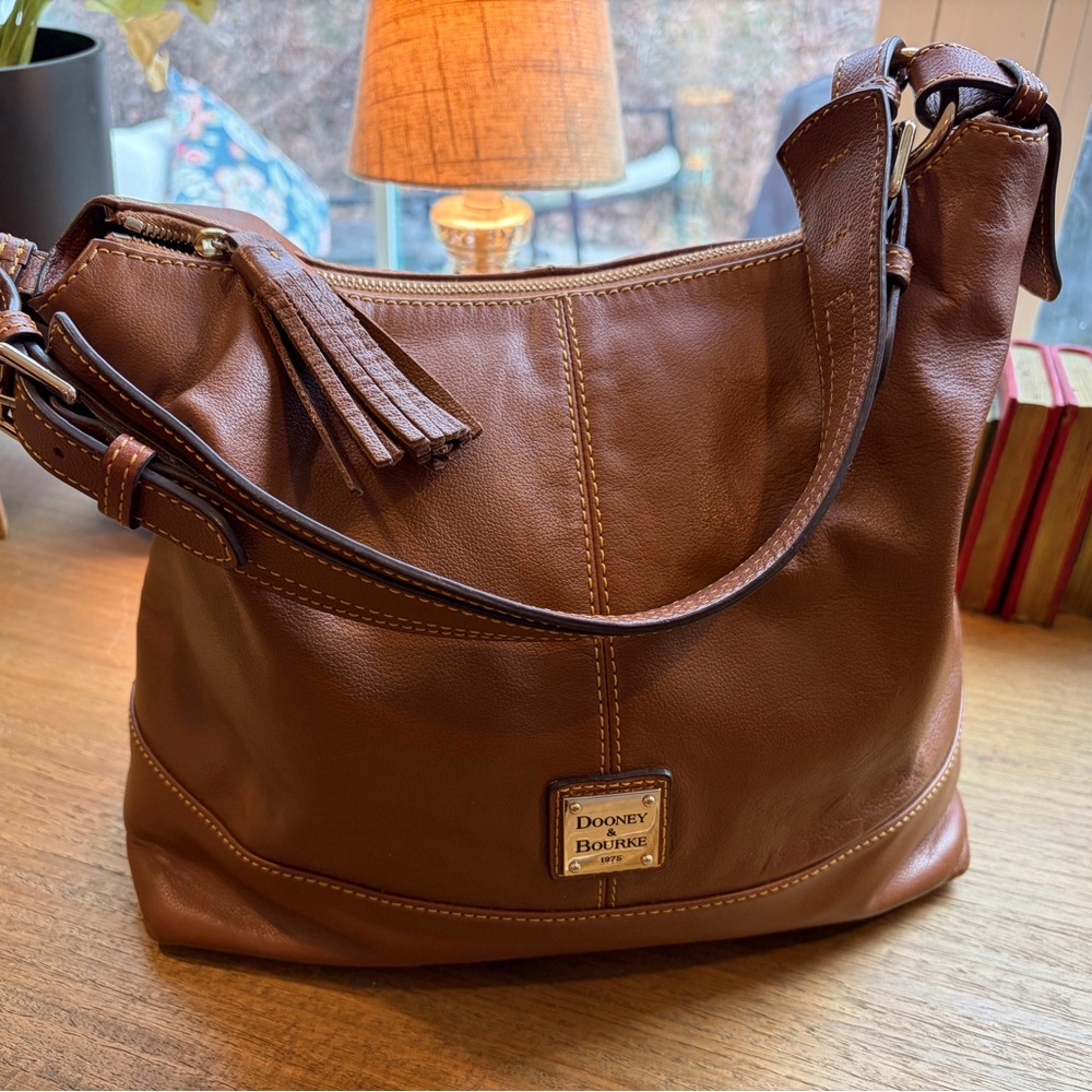 Dooney & Bourke Tan Leather Hobo Bag